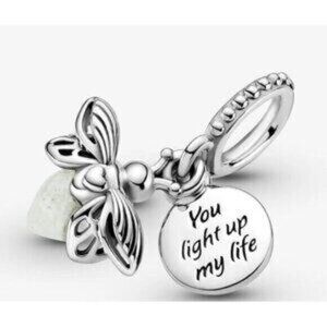 Glow in the dark Firefly Charm, Charms for Pandora Bracelet, Girl Dangle Charm
